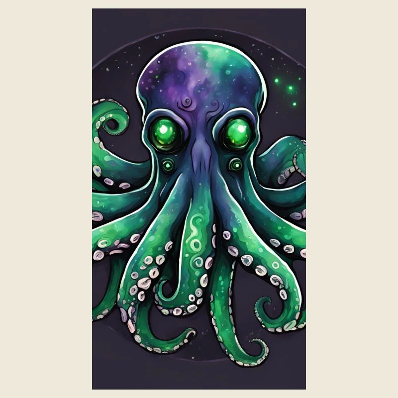Octopus cosmique émeraude
