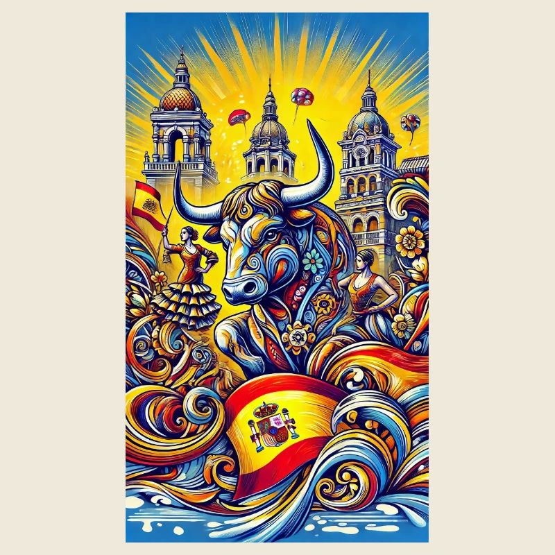 Spain bull Espana design