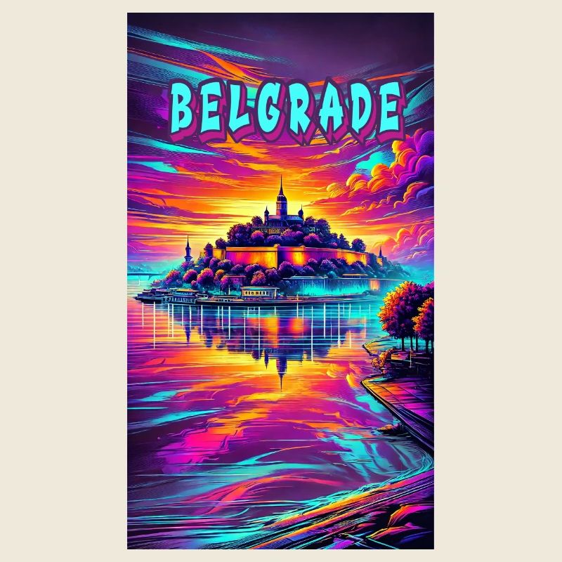 Belgrad Serbien Souvenir Design