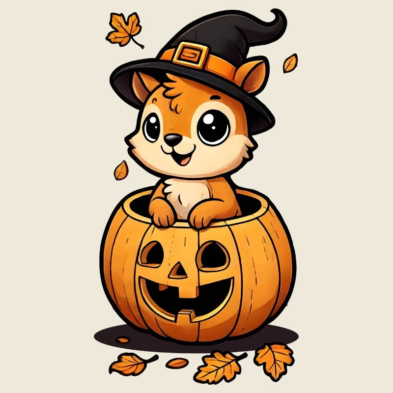 Cute Halloween Squirrel: Sweet Scary Fun