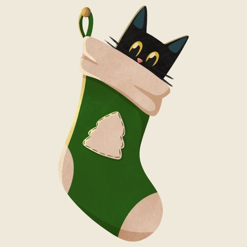 Cat in green boot