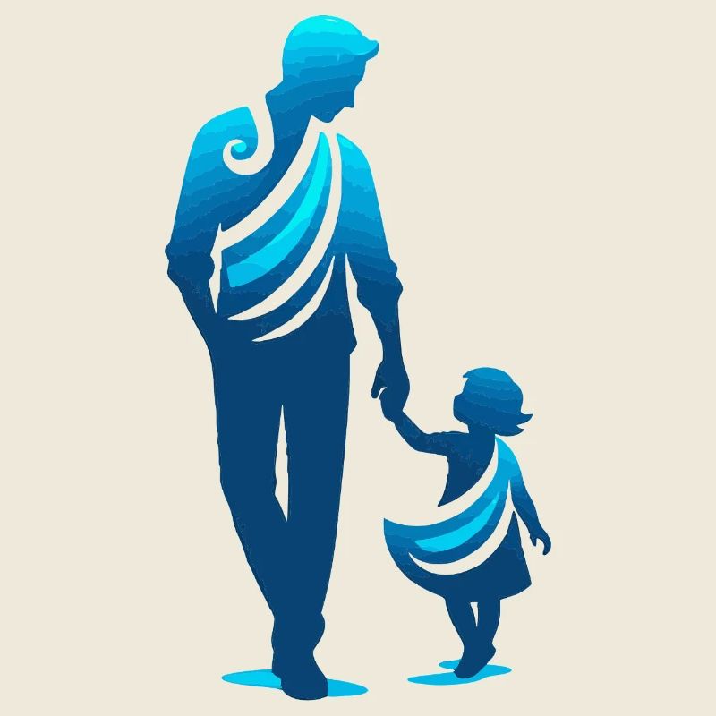 Simple Father - Daughter Design