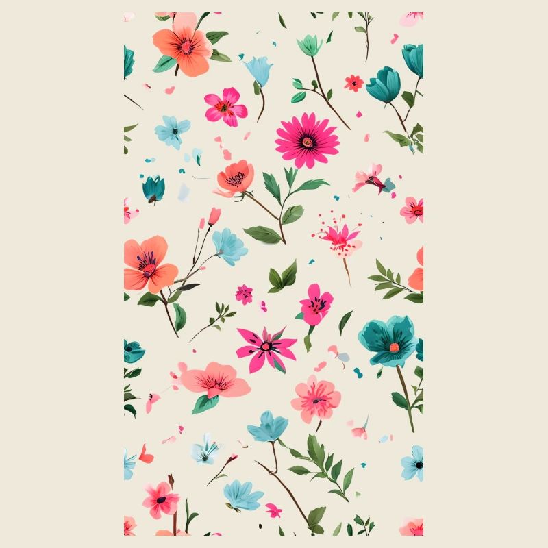 Lebendiges Blumenmuster Kunst