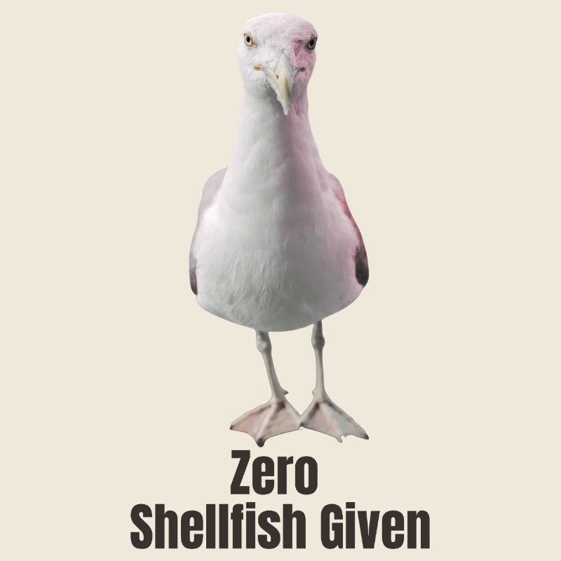 Abstrakte Möwe mit farbigen Akzenten