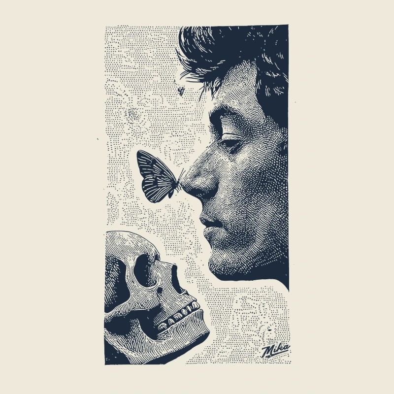 Skull and Butterfly
