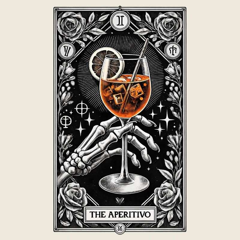 L’apéritif (Spritz) – Carte de tarot mystique