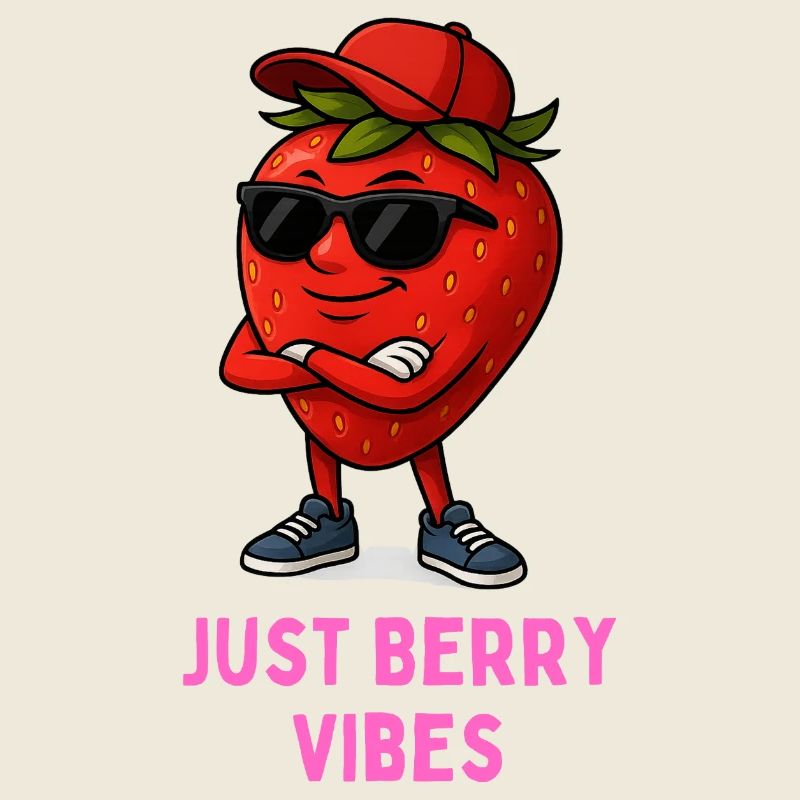 Just Berry Vibes- Erdbeere mit Sonnenbrille