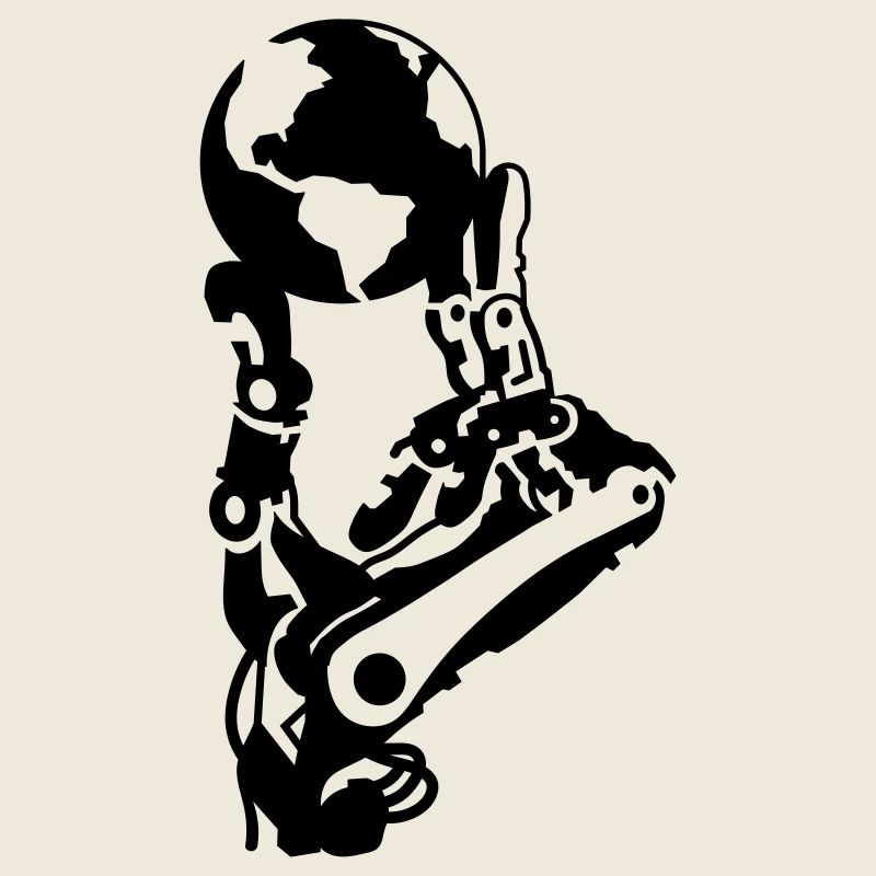 Globe dans la main robotisée