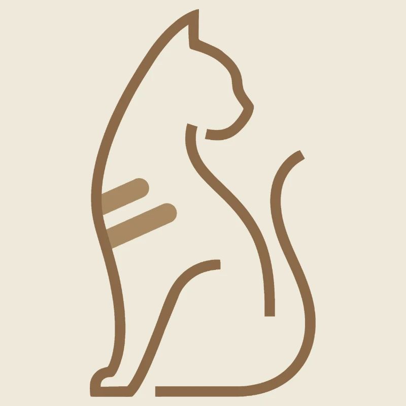 Abstract Cat – Modern Line Motif