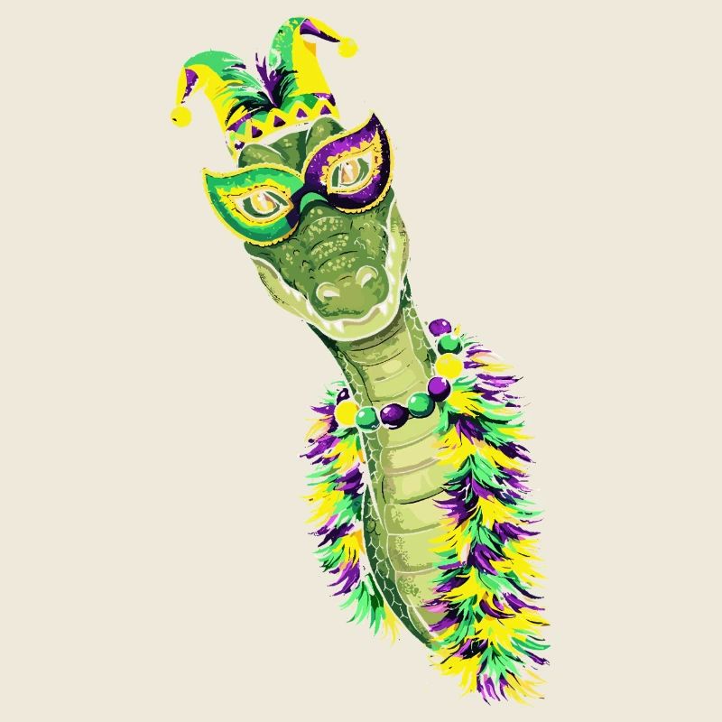 Crocodile Mardi Gras Mask Magic