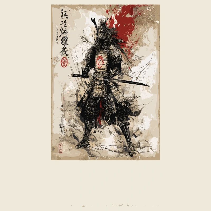 Samurai warriors in traditional armor