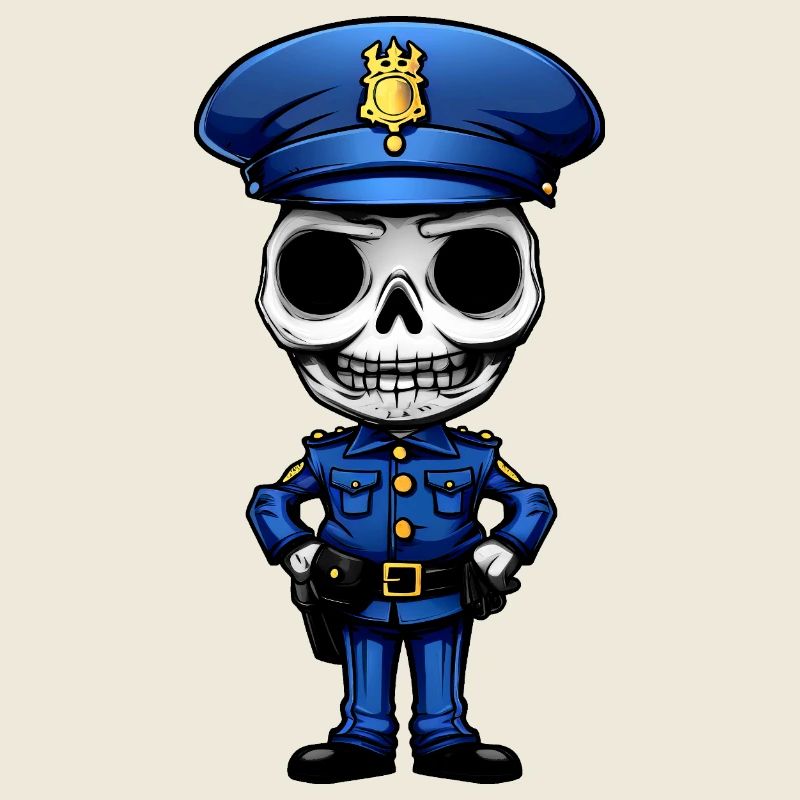 Polizei Skelett