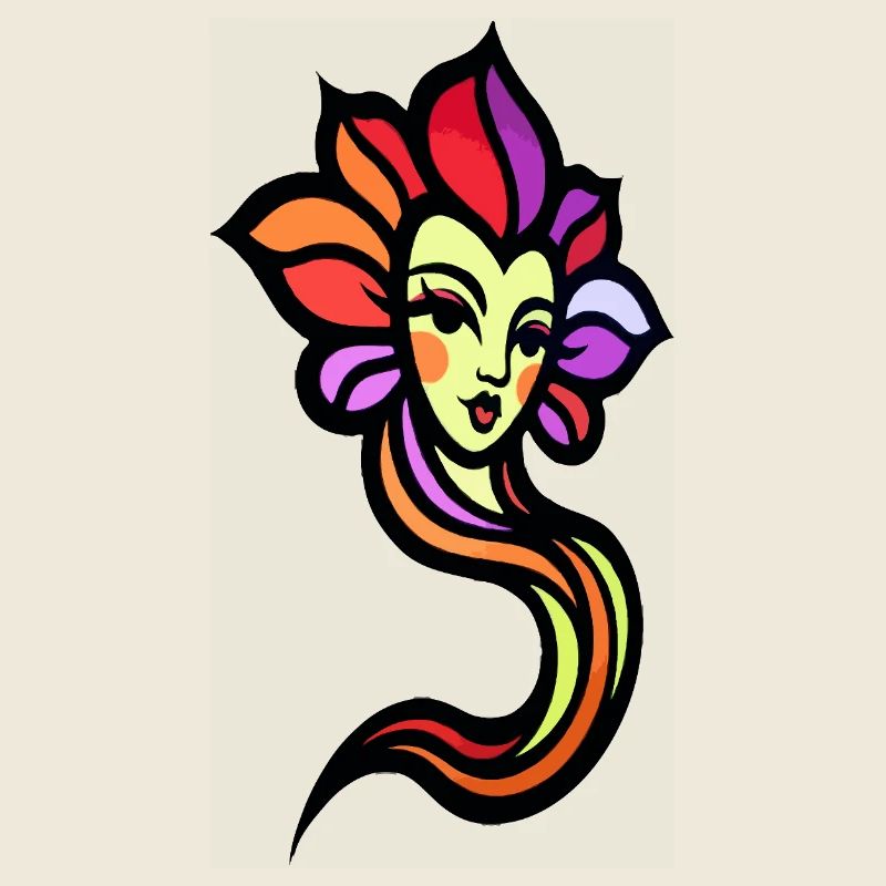 Sonnengöttin in Regenbogenfarben