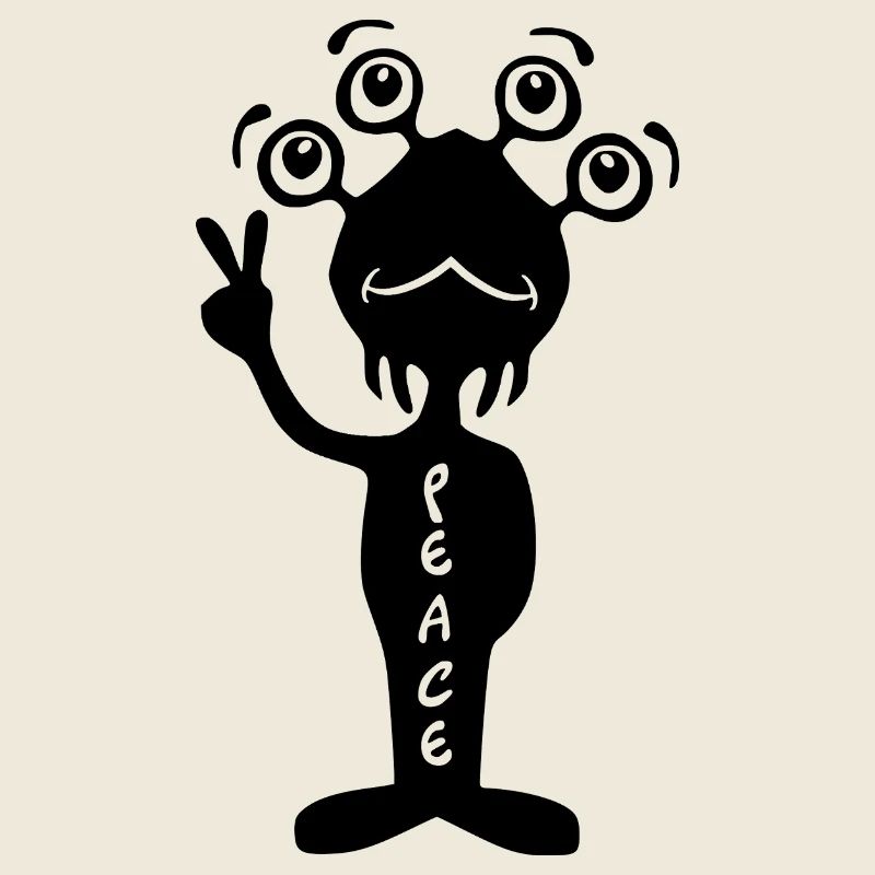  Peace Alien - Schwarz