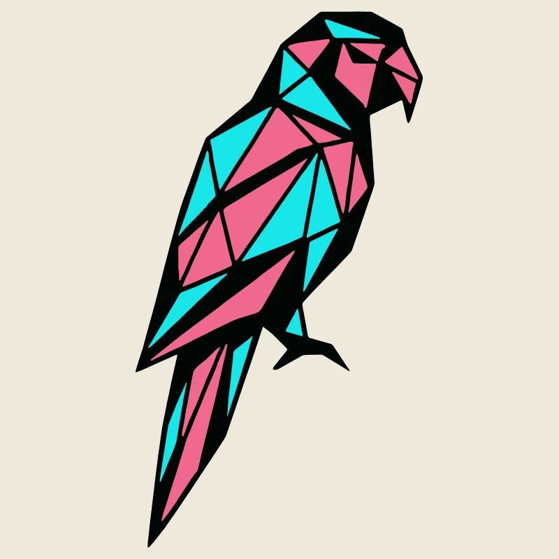 Perroquet Low Poly - Nature Oiseau