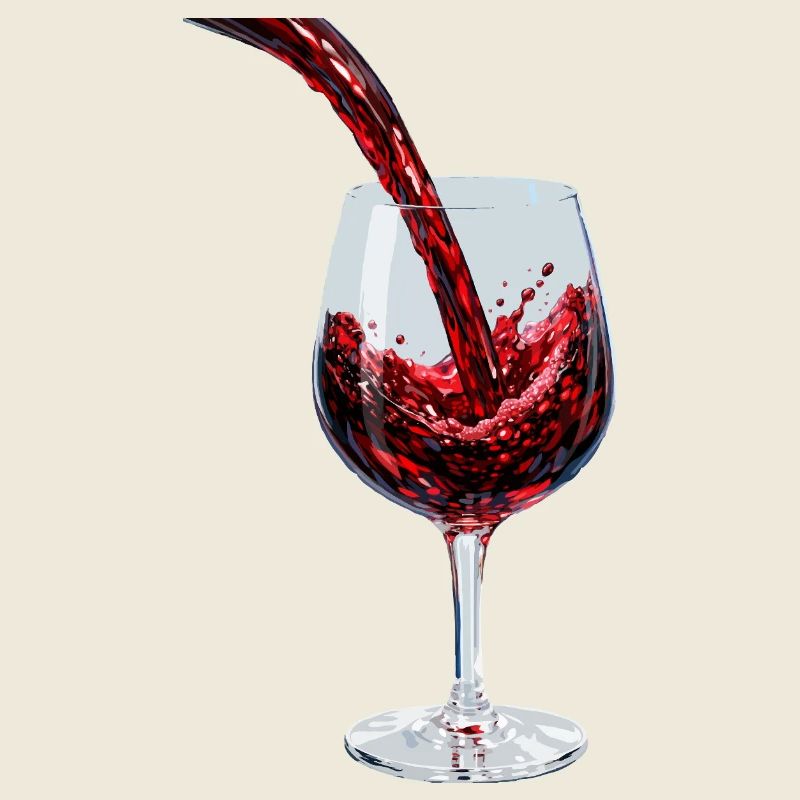 Red Wine Stream in Glass