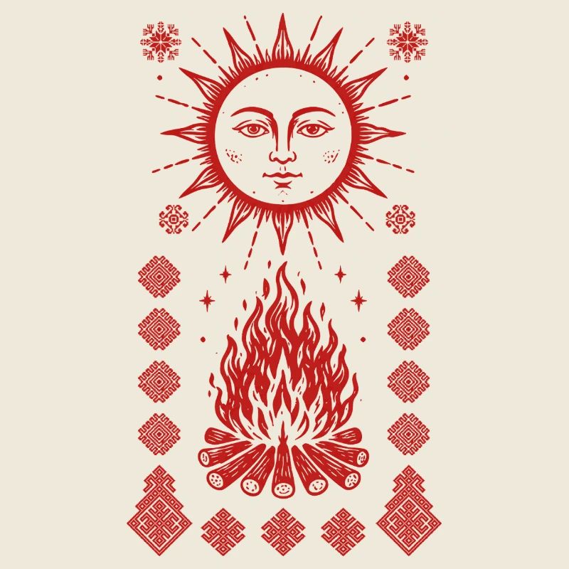Noc Kupaly Fire Sun