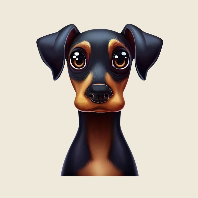 Verspieltes Dobermann-Pinscher-Design