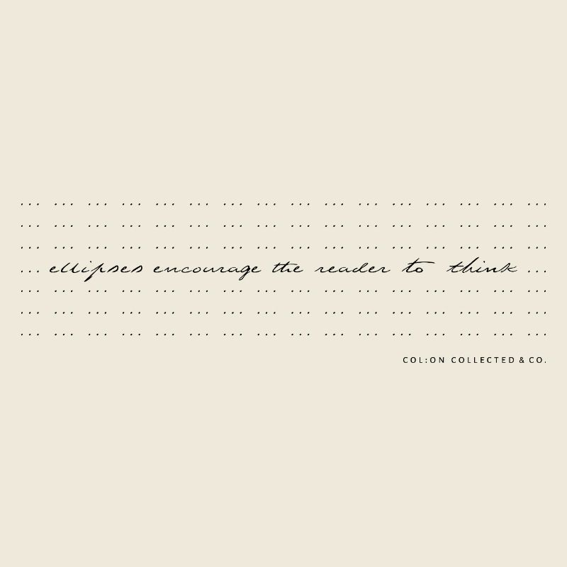 Ellipses, calligraphie moderne, humour minimaliste