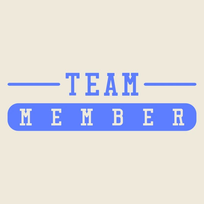 Team Mitglied Wortmarke Druckdesign