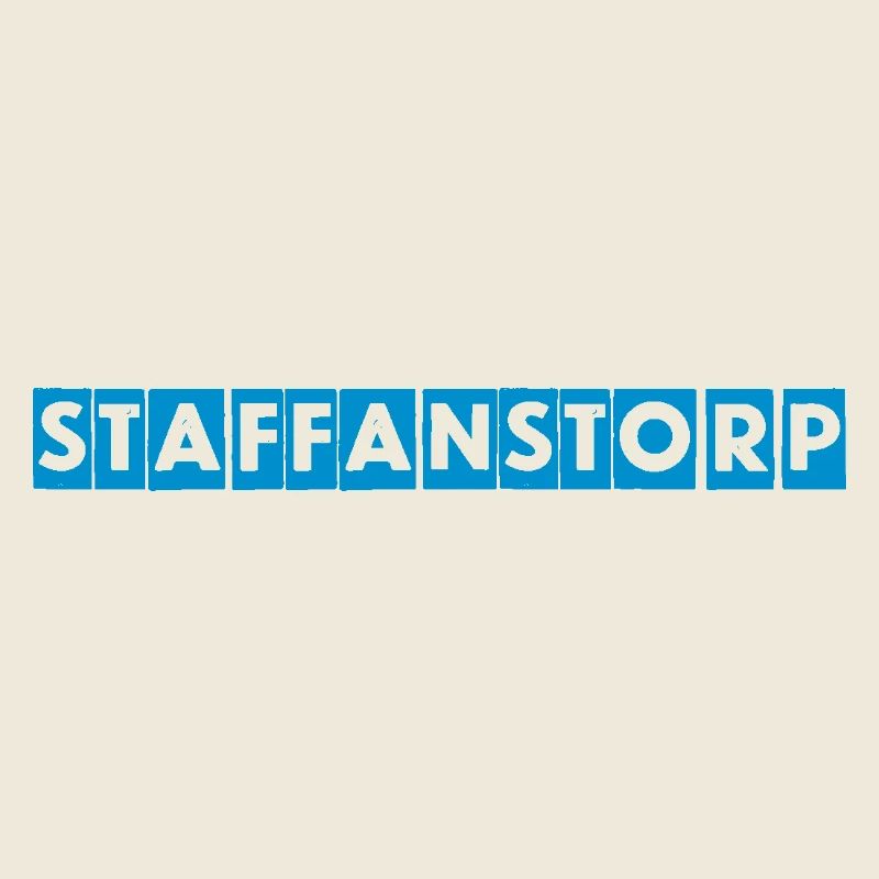 Staffanstorp – Blue Text Design