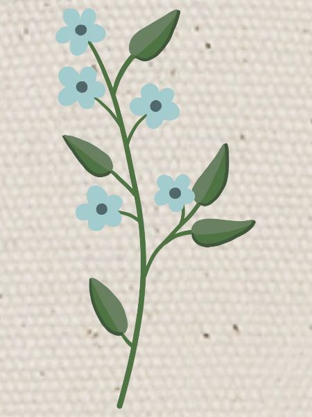 Fleur bleu clair