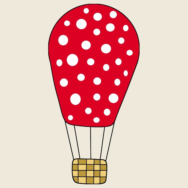 Heißluftballon rot