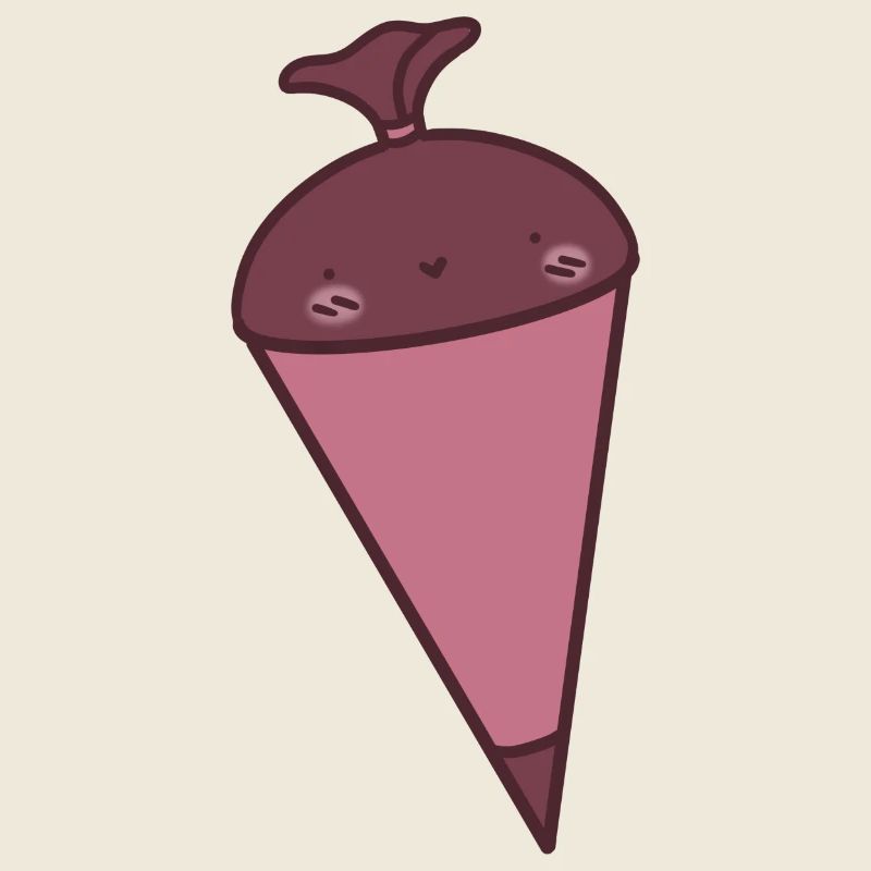 Joli cône d’école rose