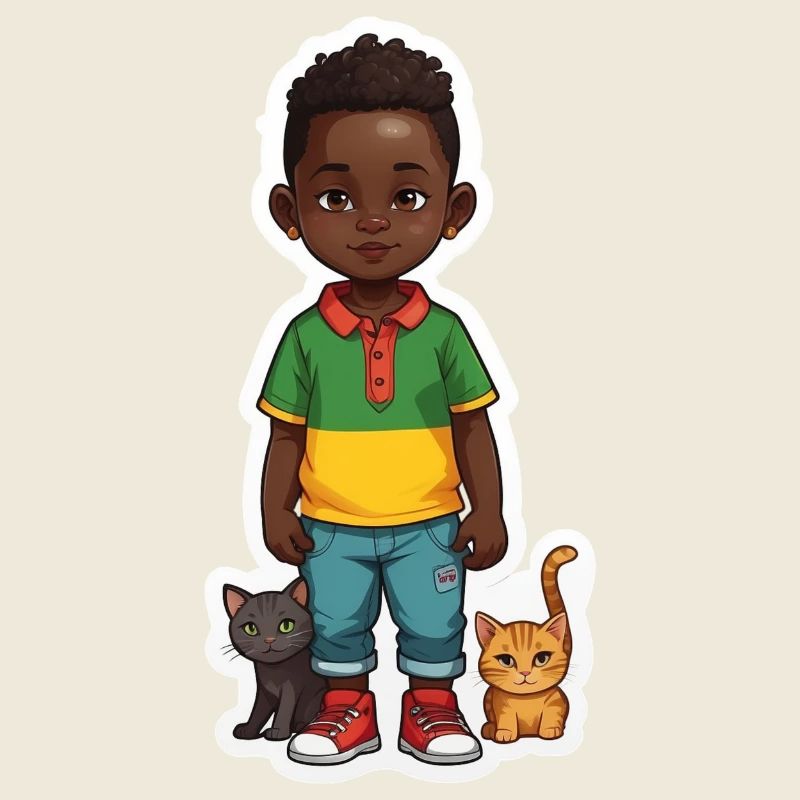Kind Katze liebhaben Geschenkidee