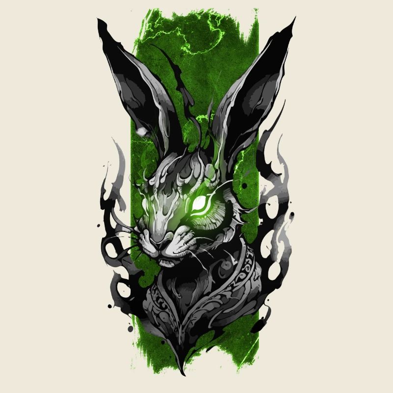 Radiant Rabbit: Glowing Bunny Elegance