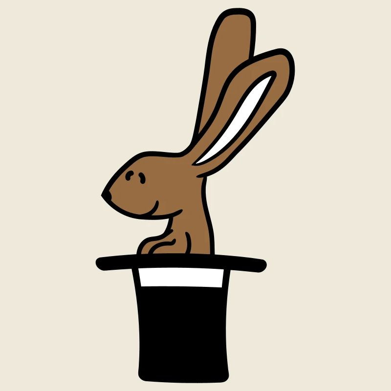 Lapin Chapeau Haut de forme Sorcier Lapin Sorcier Mignon