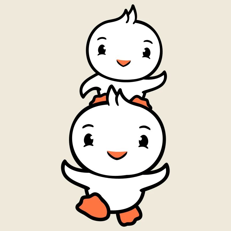 2 Canards Papa Bébé Enfant Piggyback Running Head Fun