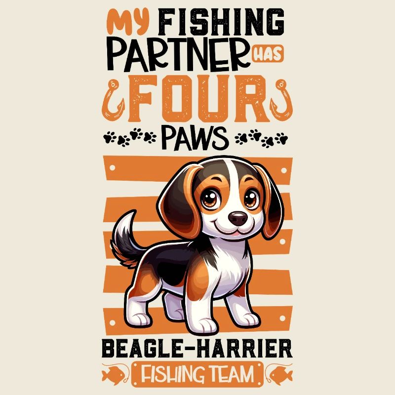 Pêche et Beagle-Harrier