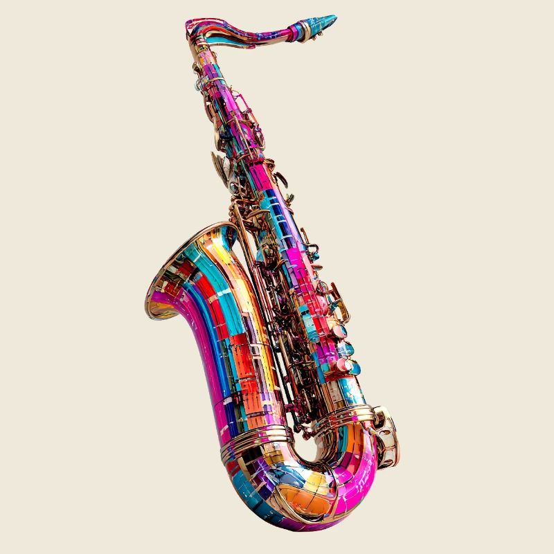 Design de saxophone coloré