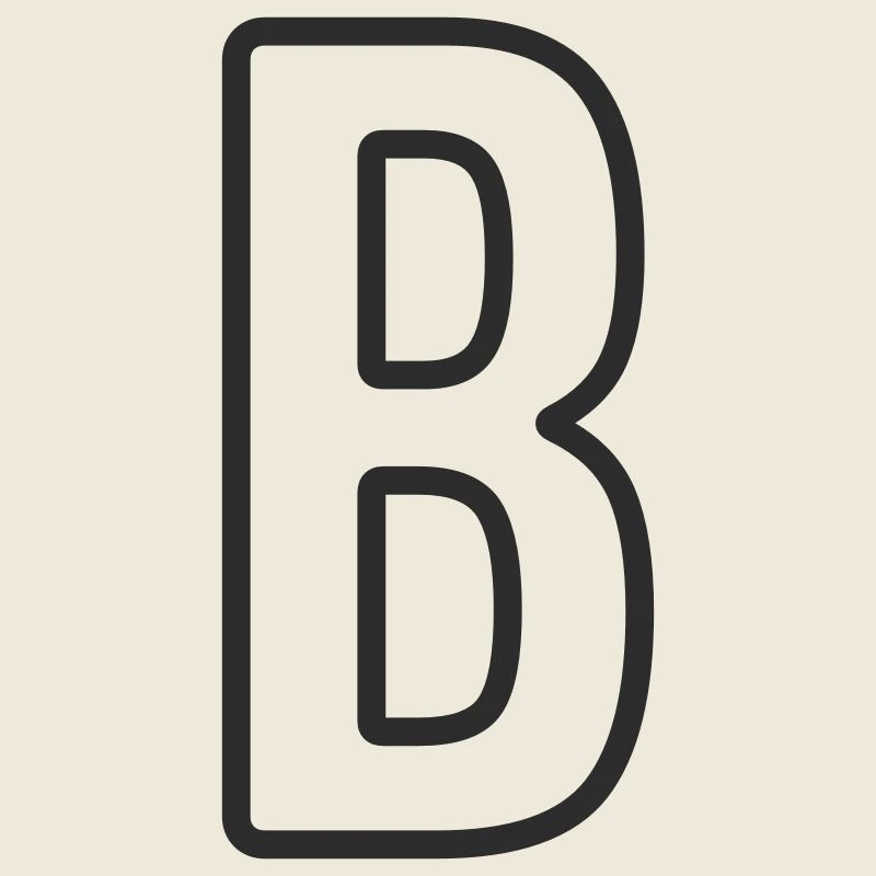 Buchstabe B Typodesign