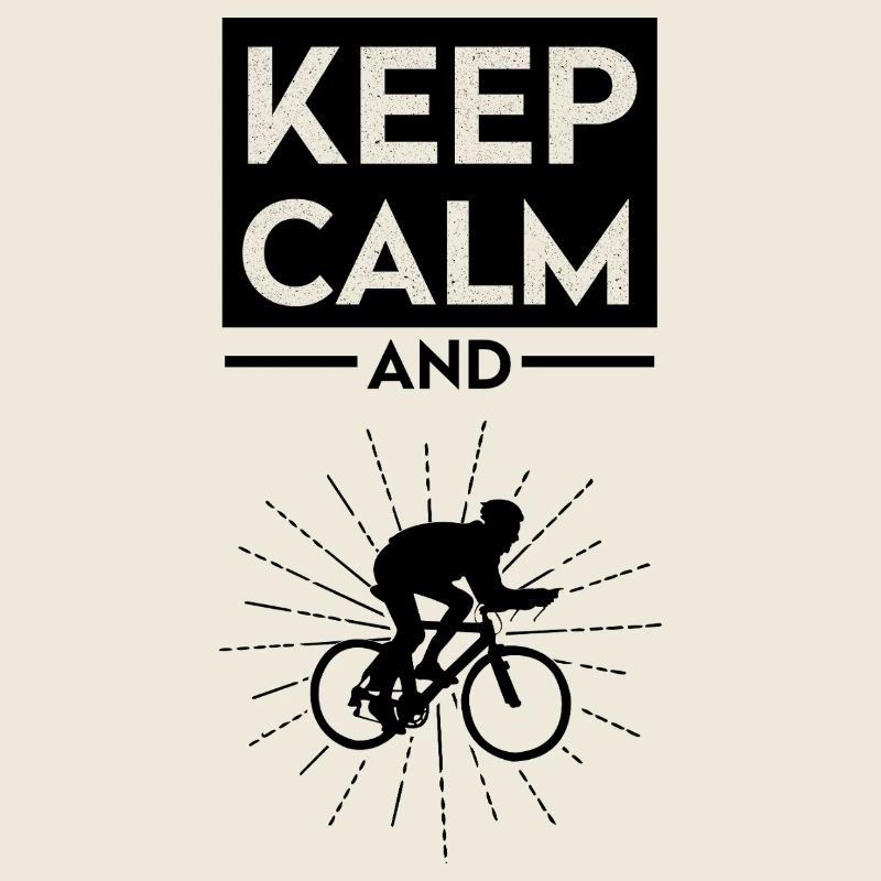 Keep Calm and Ride On Cycling Bicycle Graphic