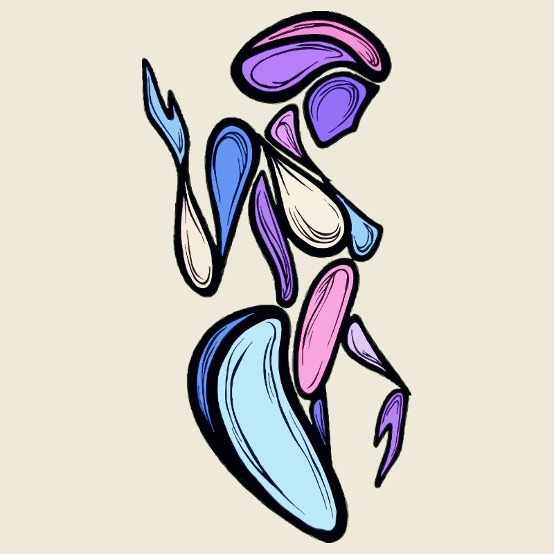 Femme abstraite Forme colorée