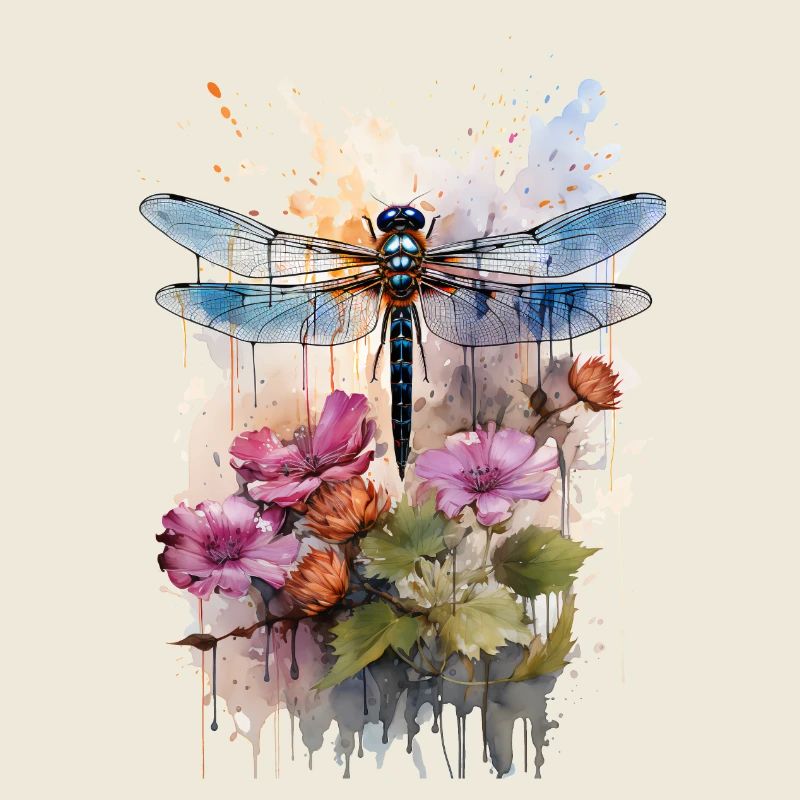 Libellule comme aquarelle