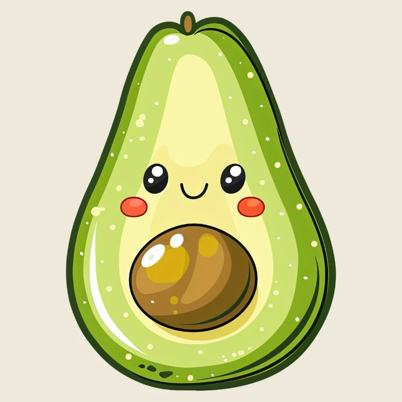 Avocado with face