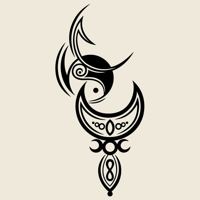 Yin und Yang Mond, triple moon