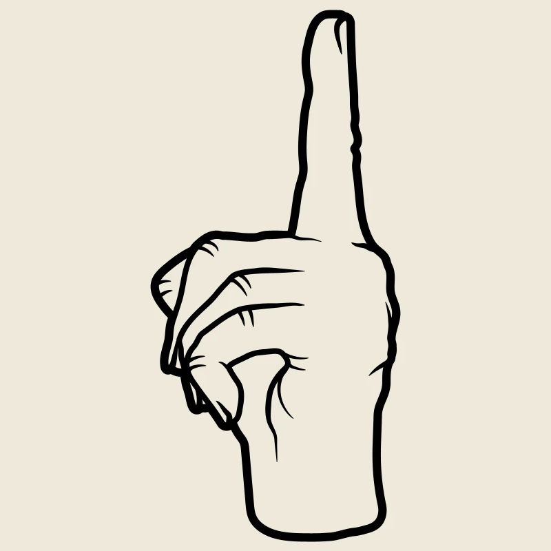 Hand Geste nach oben