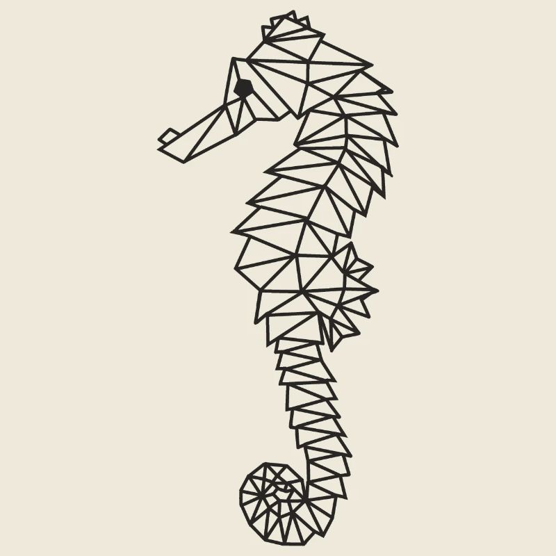 Seepferdchen in geometrischer moderner Form