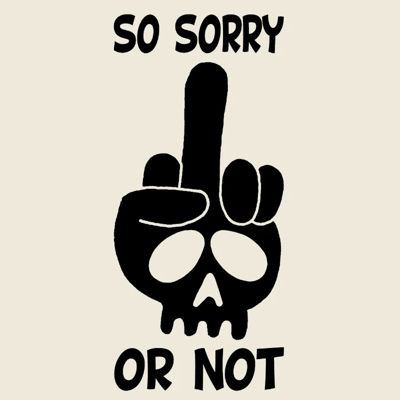 Unhöflicher schwarzer Schädel