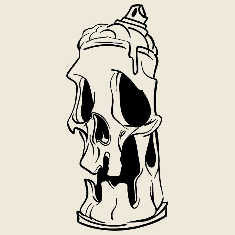 Schädel-Sprühdose