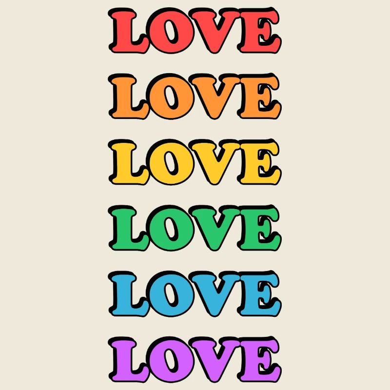 Conception typographique de l’amour de l’arc-en-ciel - LGBTQ PRide