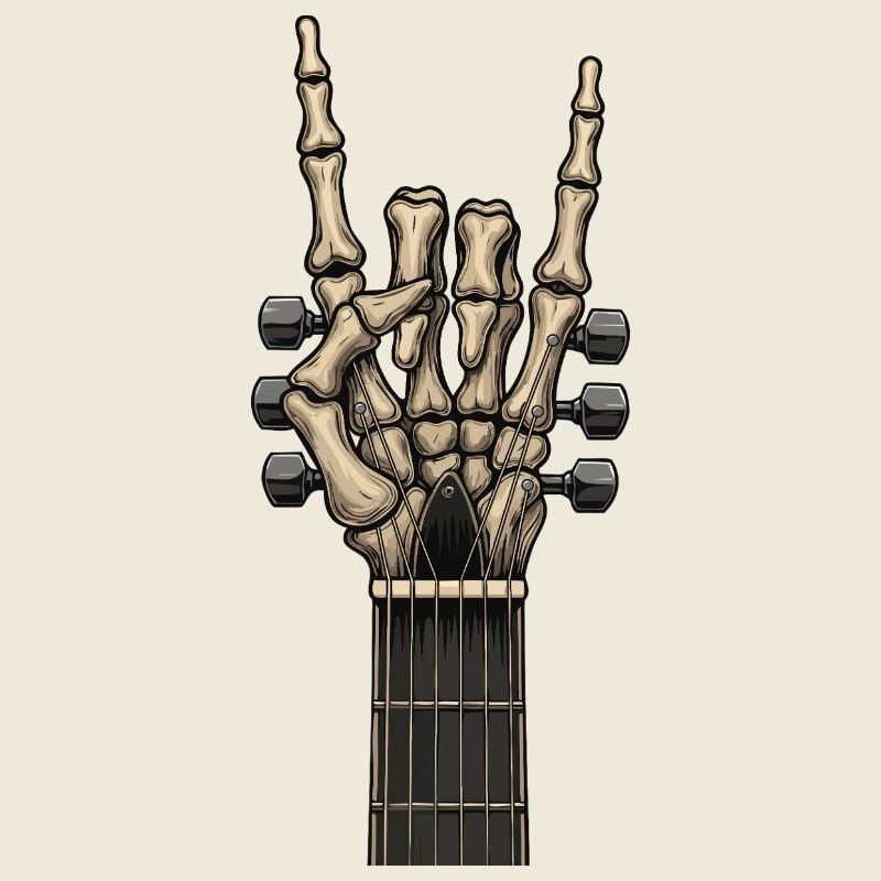 Rock On Skeleton Hand — Ambiance de guitariste effrayant