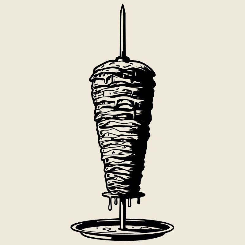 Kebab-Brosche