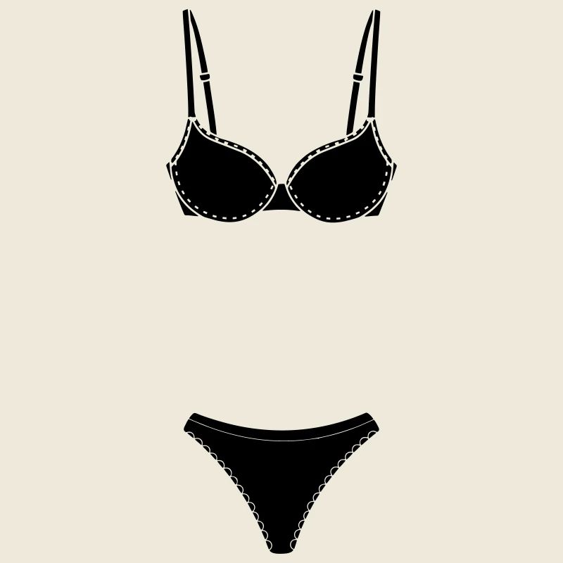 Dessous- oder Bekini-Logo für Geschäft oder Marktstand
