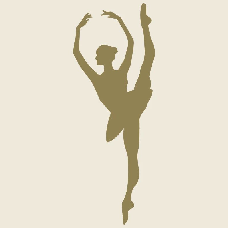 Silhouette de danseuse de ballet minimaliste