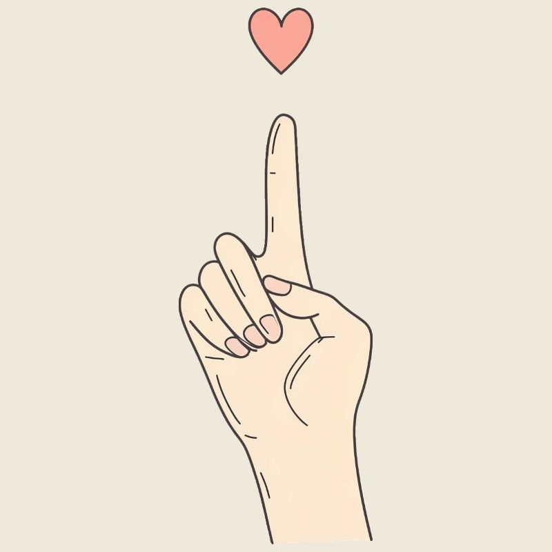 Fingerherz Handzeichen 